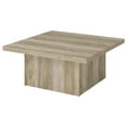 thumbnail image 4 of Coaster Devar Square Engineered Wood Coffee Table in Distressed Pine, 4 of 8