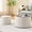 Beige+Linen, variant on Arouseden22.7" Blue Round Ottoman with Storage Set of 2 with Wood Tray,Round Tufted Storage Ottoman,Round Velvet Ottoman Coffee Table for Living Room