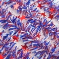 thumbnail image 3 of Red White and Blue Decorations Patriotic Glitter Garland 4Th of July Garland Decor Independence Day Ribbon Red White Blue Stripe Flower Festival Decoration Layout 1776 2026 250th anniversary, 3 of 8