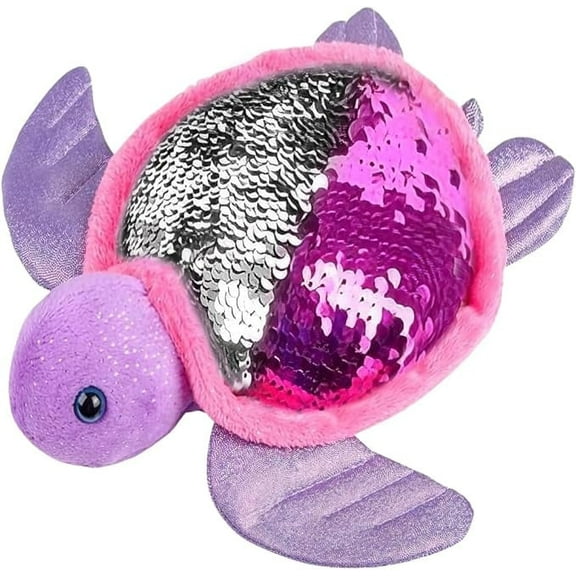 ArtCreativity Flip Sequin Sea Turtle Plush Toy, Soft Color Changing Stuffed Animal for Kids Ages 3 , Ocean Animal Character, Party Favor Gift