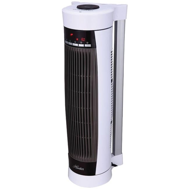 Hunter HPH15-E WHITE Vertical u0026 Horizontal Oscillating Digital Ceramic  Heater with Remote - White - Walmart.com