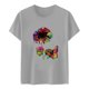 thumbnail image 4 of Blusa informal de manga corta con cuello redondo y estampado de verano a la moda para mujer Pompotops hfajkhk135530, 4 of 4