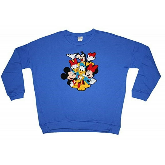 Disney Womens' Juniors Group Character Sweatshirt