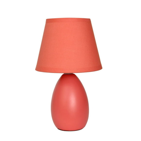 Simple Designs Mini Egg Oval Ceramic Table Lamp
