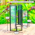 thumbnail image 3 of NCYP Small Stainless Steel Hexagon Shaped Enclosure Terrarium with Mesh, 4.9x4.3x9.4 inches Tabletop Jumping Spider, Small Insect Habitat, Vertical Placed (Terrarium Only), 3 of 16