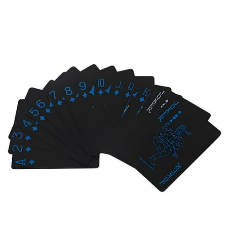 BESTSKY 54pcs Fine-quality Plastic PVC Poker Waterproof Black Playing Cards Creative Gift Practical Magic Poker Gaming Cards