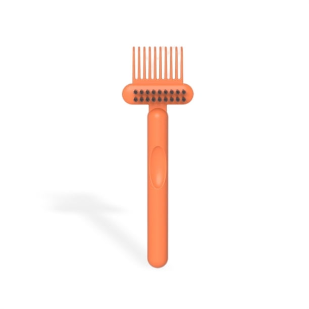 Bewildely Cepillo de limpieza de peine Mini Mango antideslizante Cepillo de pelo hueco de plástico Rizador Quitar regalos de Baño Gris Suministros de limpieza para el hogar naranja Bewildely HA059188-01B