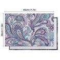 thumbnail image 6 of Purple and Teal Paisley and Floral Pattern Summer Placemats Table Placemats Set Of 4-Linen Kitchen Washable Placemats Table Mats 11.8"x17.7" Non-Slip Heat Resistant, 6 of 6