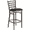 Black Vinyl Seat/Clear Coated Metal Frame, variant on Flash Furniture HERCULES Series Silver Antique Finish with Clear Coat Ladder Back Metal Restaurant Barstool - Walnut Wood Seat