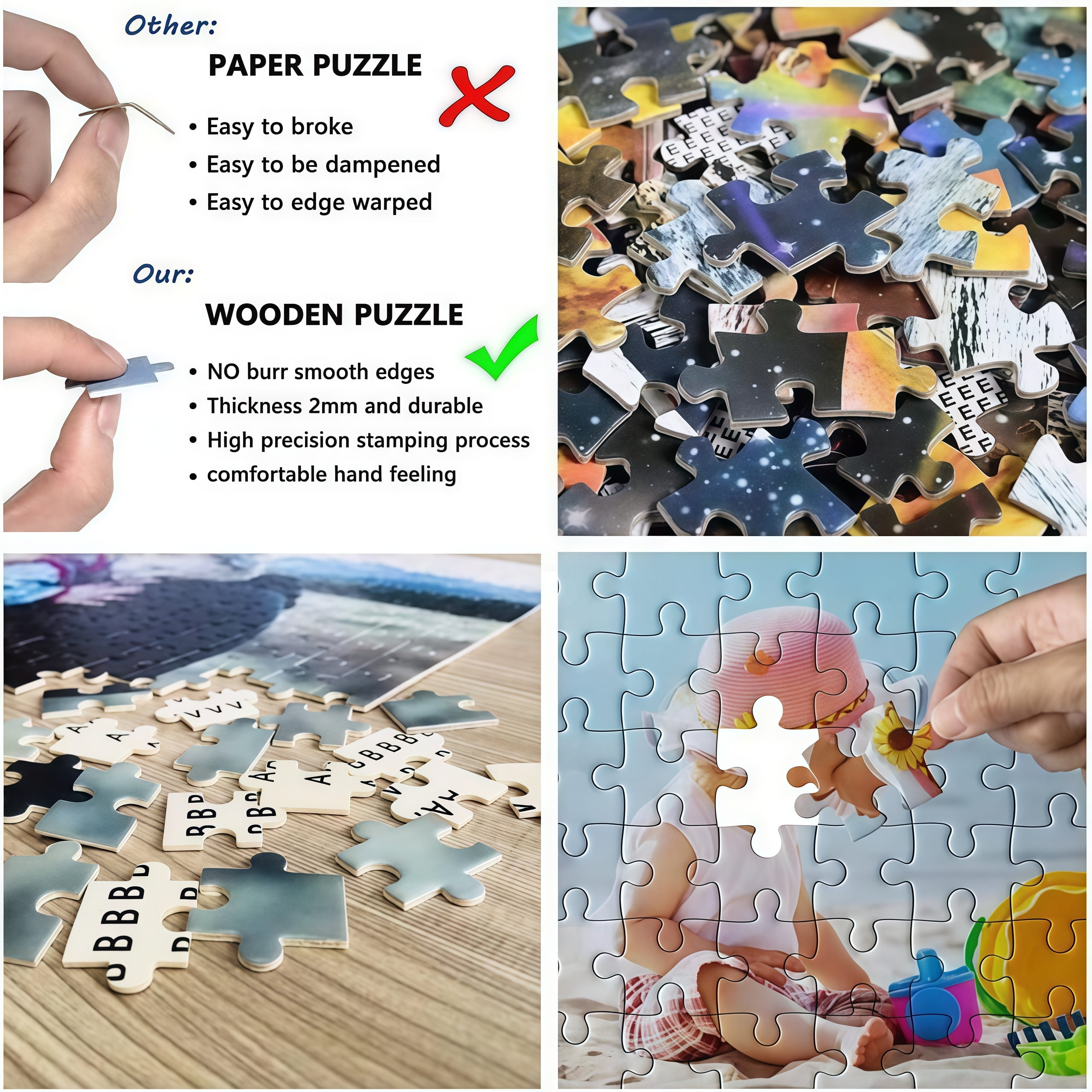 Highland Cow Flowers Meadow 1000-Piece Wooden Jigsaw Puzzle for Adults, Fun & Challenging Family Game, Stylish Wall Decor & Holiday Gift