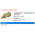 thumbnail image 2 of Headlight Switch - Compatible with 1965 Ford Falcon, 2 of 2