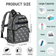 thumbnail image 6 of Hedgehog Pattern Backpack for School,Cute School Bag,Schoolbag with Adjustable Shoulder Straps & Padded Back,15.25"x11.5"x5.25", 6 of 6