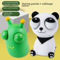 thumbnail image 3 of Divertido artefacto de descompresión, oso Xiao Mao, pequeño insecto vegetal que mira fijamente, oruga, divertido panda de ojos, juguete de descompresión musical, 3 of 6