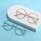 thumbnail image 3 of Gafas anti-luz azul Kickoff para mujer, gafas planas, marco de Metal cuadrado Retro de estilo coreano para hombre, 3 of 5