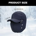 thumbnail image 4 of Mens Winter Windproof Warm Hat with Ear Flap, Adjustable Cold Weather Skiing Hunting Fishing Gifts Trapper Hats for Men Women, 4 of 6