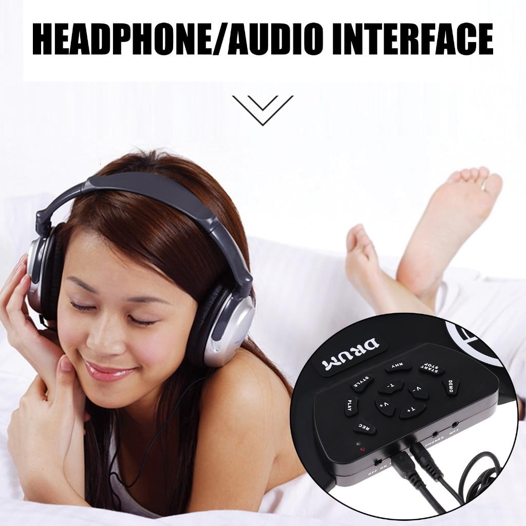 hejhncii Electronic Drum Set 9 Pads Rolls up Practice Drum Built-in Speaker Headphone Set