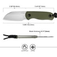 thumbnail image 4 of Kizer Fixed Blade Knife Drop Bear, AEB-L Steel Olive Green G10 Handle Pocket Tactical Knives, 1093A1, 4 of 10