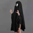 thumbnail image 4 of Wuxian Boys Girls Halloween Clothing Robe Cute Funny Print Solid Color Ankle-Length Fancy Party Dress Up Robe Hooded Coat,Black,7-8 Years, 4 of 8
