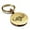 Gold, variant on Stainless Steel Geometric Polygon Buffalo Animal Round Medallion Keychain Circle Ring