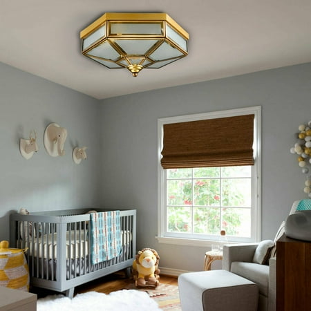 

WUZSTAR 17.7 Inch LED Ceiling Light Tiffany Flush Mount Pendant Lighting 4 E26 Bulbs Chandelier for Kitchen Office Dining Room