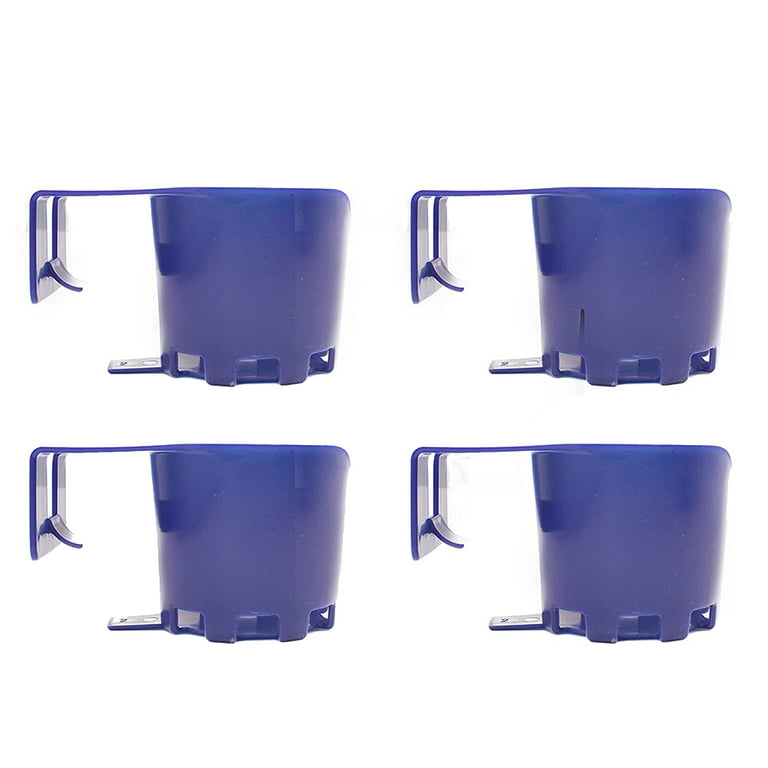 4 Pack Poolside Cup Holder Above Ground Pool Drink Holder No Spill Drink  Holder Pool Phone Holder Cup Holder (Blue) 