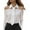 White #002, variant on Women's Tie Neck Off Shoulder Blouse Elegant Long Sleeve Lapel Collar Work Shirts Dressy Casual Office Business Tops Black 2XL