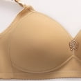 thumbnail image 7 of Adjustable Wireless Bra - Thin Cup Lace Trim Bralette for Plus Sizes (Black/Pink/Blue, 46-52) | Hontri | Thin Laceless Comfortable Breathability Underwear Large Size Brater (Khaki | 48), 7 of 7