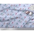 thumbnail image 2 of Soimoi Cotton Poplin Fabric Picket Fence & Bird Artistic Printed Craft Fabric by the Yard 56 Inch Wide, 2 of 3
