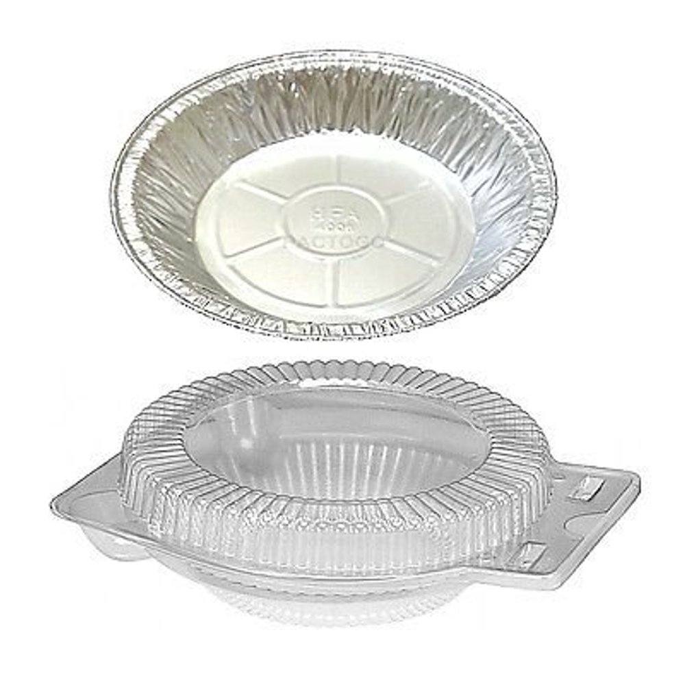 HandiFoil 6" Aluminum Foil Pie Pan Plate Tin w/Clear Plastic Clamshell