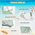 thumbnail image 7 of Girl's 3 Piece Bikini Swimwear High Waisted Bathing Suit Bikini Set Swimwear with Knot Side Beach Skirt, 7 of 7