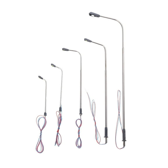 HONITANO 5Pcs Miniature Street Light Model Simulation Mini Street Lamp for DIY Hobbyists in Railway Layout