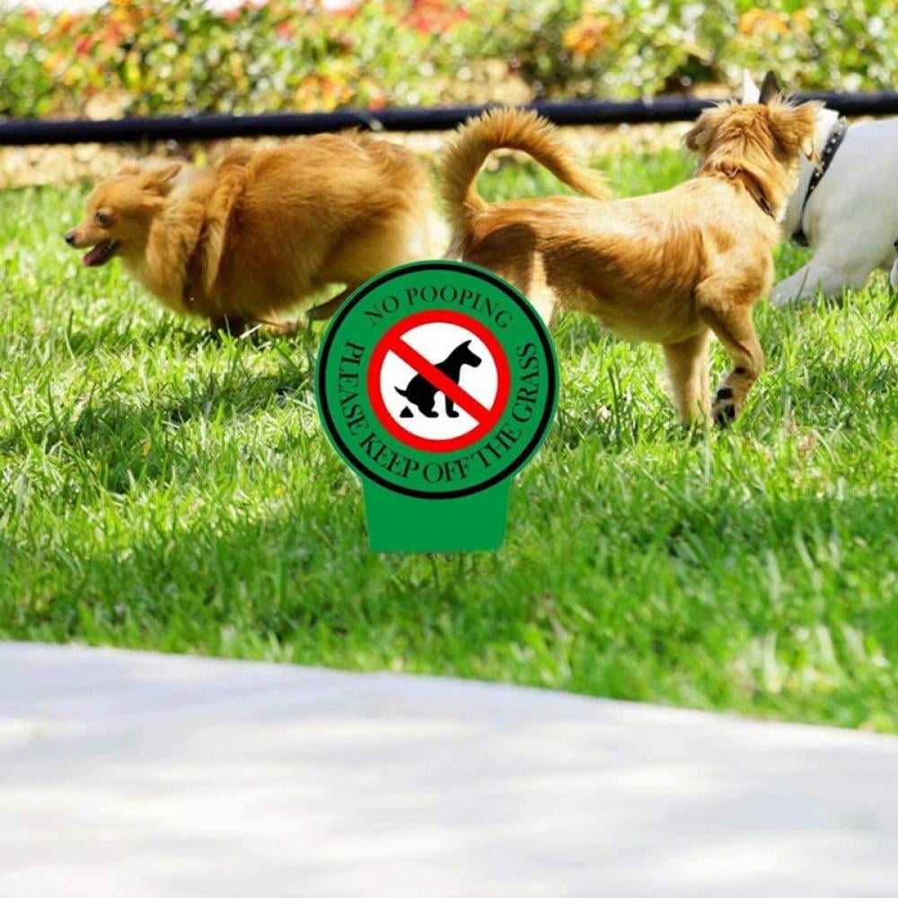 Sign Authority No Peeing Dog Stop On Your Grass Politely Says Please