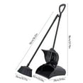 thumbnail image 3 of Indoor/Outdoor Heavy Duty Broom and Dustpan Set,Upright Plastic Commercial Dust Pan with Broom Perfect for Sweeping Courtyard Garage Lobby Kitchen Office Mall Market Shop Floor (Black), 3 of 6