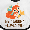 thumbnail image 4 of Inktastic Grandma Loves Me Woodland Fox Boys or Girls Baby Bib, 4 of 4