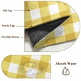 thumbnail image 6 of Yellow Gradient Bathroom Mats 2x3 FT, Non Slip Small Kitchen Mat, Farm Plaid Buffalo Checkered Gingham Washable Soft Backed Front Door Throw Rugs Non-Shedding Indoor Outdoor Doormat for Entryway Sink, 6 of 8