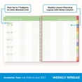 thumbnail image 3 of Blue Sky Teachwell 2026-2027 Weekly and Monthly Academic Year Teacher Lesson Planner Calendar, July 2026 - June 2027, 8.5" x 11",Colorful Interior, Storage Pocket, Stickers, Meilani, 3 of 8