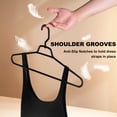 thumbnail image 5 of Quality Hangers Heavy Duty Black Plastic Hangers 40-Pack with Swivel Hook | 7mm Thick Non Slip Coat Hangers with Accessory Bar | Ideal Clothes Hangers Plastic for Everyday Use | 17 Inches (40, Black), 5 of 6