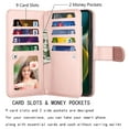 thumbnail image 3 of For Moto G 5G 2025 Case, Motorola Moto G 5G 2025 Wallet Case with Card Holder and Lanyard for Women Men, Ebizware Magnetic Flip Detachable Leather Cell Phone Cover - Marble Pink, 3 of 8
