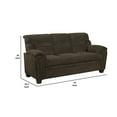 thumbnail image 5 of Transitional Chenille Fabric & Wood Sofa With Padded Armrests, Brown, 5 of 5