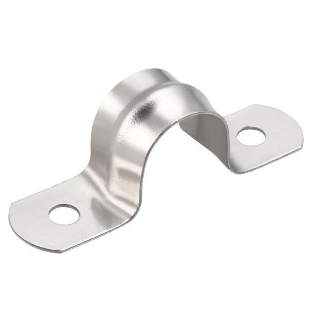 Abrazadera de tubo rígido de 14 mm, acero inoxidable 304, abrazaderas de 2 agujeros, 8 piezas