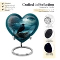 thumbnail image 3 of The Raven's Eerie Watch - Heart Shaped Urns For Human Ashes - Decorative Small Keepsake Urn for Men - Mini Cremation Urn for Adult Ashes - Heart Urn - Memorial Gifts - 3 Inch, Set Of 4, 3 of 5