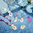 thumbnail image 3 of 9Pcs 3 Style 3 Colors Pregnant Woman Charms 304 Stainless Steel Mother Pendants Unique Motherly Love Charms Necklace Jewelry Pendants for DIY Necklace Gifts for Mother's Day, 3 of 9