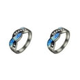 thumbnail image 1 of Baohd Bague Vintage pour Femmes Adaptée à Diverses Occasions et Bleu Classique 7 2Set, 1 of 6