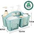 thumbnail image 6 of Portable Shower Caddy Basket with Compartments Cleaning Supplies Organizer with Handle Plastic Storage Divided Tool Bin for Bathroom, Bedroom, Kitchen, College Dorm, Garden, Under Sink,, 6 of 7