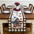 thumbnail image 5 of Patriotic 4th of July Table Runner USA Flag Star Table Cover for Independence Day Memorial Day Kitchen Dining Outdoor Decor, 5 of 6