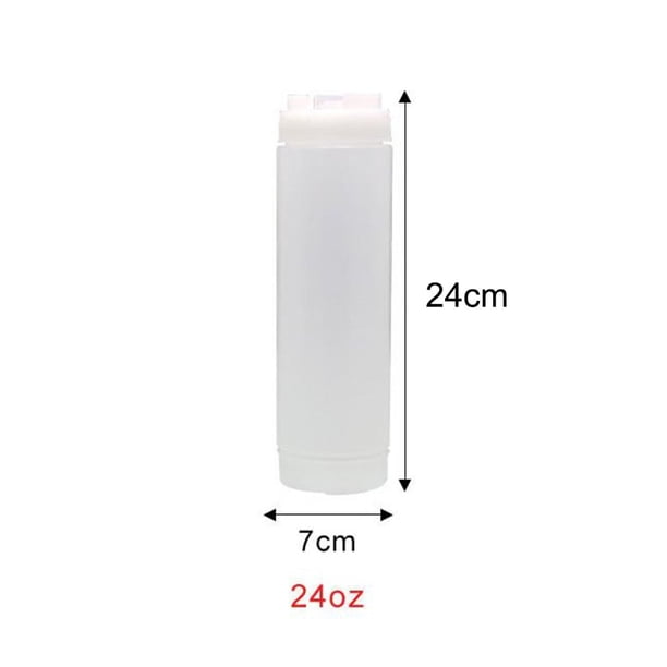 Botellas de salsa de doble cabezal, botellas de plástico de gran capacidad, dispensadores de salsa de tomate portátiles de 16 oz, 20 oz y 24 oz, ollas para picnic