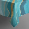 thumbnail image 4 of Blue Marble Gold Line Pattern Rectangle Tablecloth 60"x120",Waterproof Polyester Rectangle Table Cloth, Wipeable Spillproof Polyester Tablecloth for Dining, Camping, Indoor and Outdoor, 4 of 6