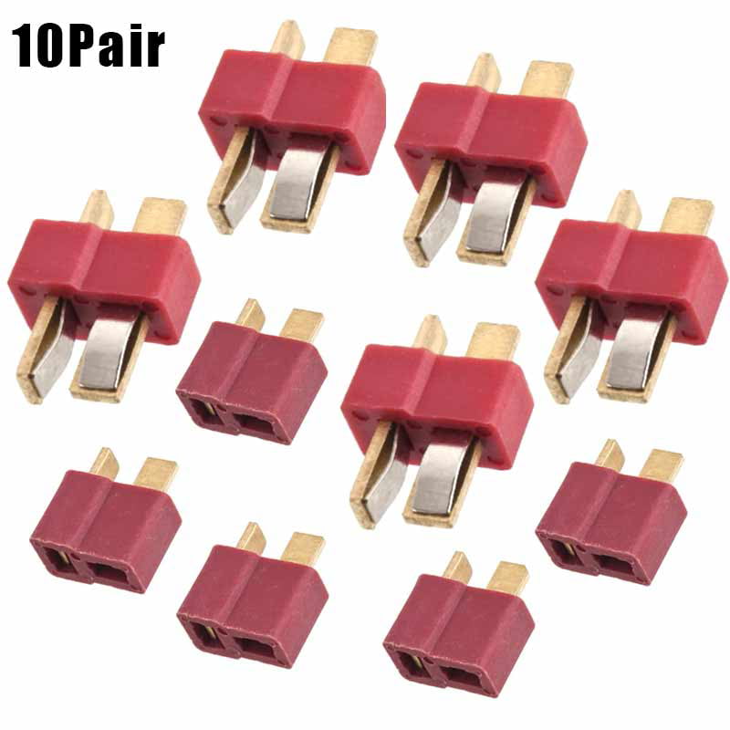 20 Pairs of T-plugs Connectors Deans Style Male and Female for RC LiPo battery