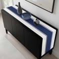 thumbnail image 5 of Blue Solid Color Texture Table Runner 72 Inches Long, Simple Blue Pattern Kitchen Coffee Dining Table Decoration for Home Party Birthday Wedding Home Decor 13x72 Inches, 5 of 8