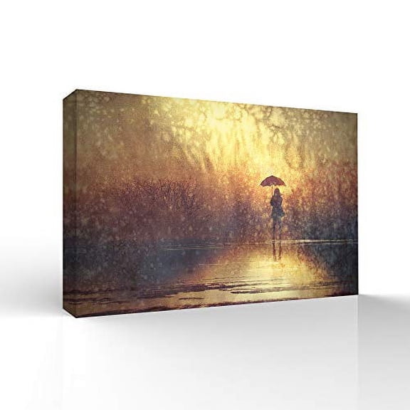 wall26 Canvas Wall Art The Future City Pictures Home Wall Decorations for Bedroom Living Room Paintings Canvas Prints Framed - 32x48 inches